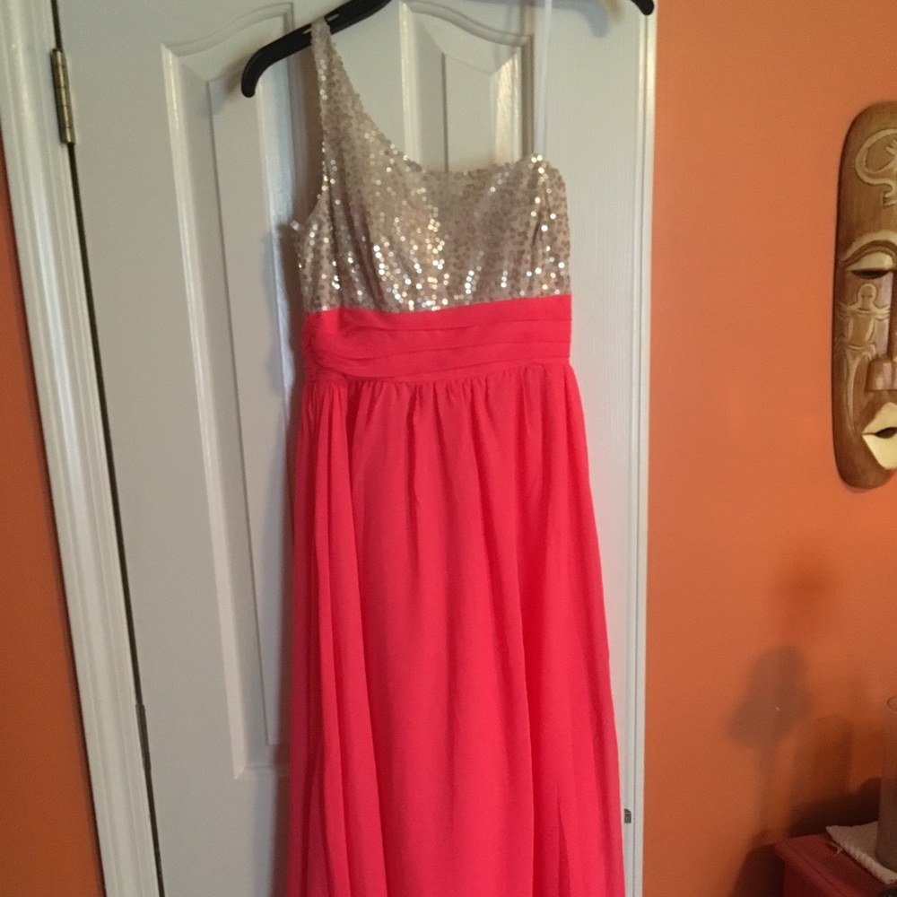 Pink and Gold Sequins Prom/Formal Dress